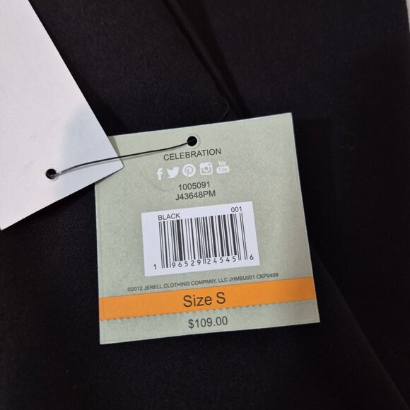 John Mark Women’s Black Dress Pants Size S With Embroidered Velvet Flowers (52) - Picture 8 of 12